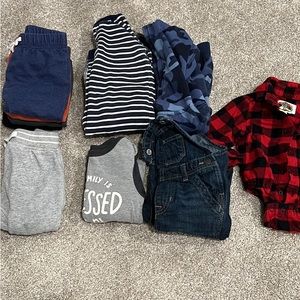 Baby boys 12-18 months pants and shirts fall/winter clothes lot